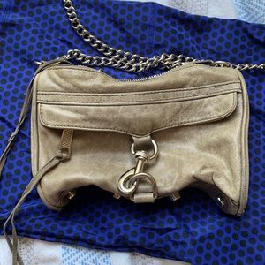 Rebecca Minkoff leather crossbody bag in grey